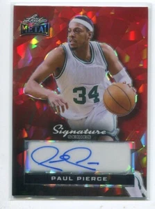 2024 Foglia Metallo Firma Serie Cristallo Rosso AUTOGRAFO Paul Pierce 1/1 - Foto 1 di 2
