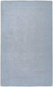 Carpet Light Blue 3 x 8 Wool Runner Contemporary Area Rug - Approx 2' 6" x 8' - Picture 1 of 4