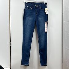 BONGO Womens Blue Denim Medium Wash Pockets Skinny Insane Jegging Jeans Sz 5