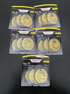 Walgreens Hearing Aid Size 10 Batteries - 24 PACK Batteries Best By 03/2025 - Picture 1 of 2