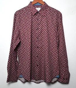 Construct Slim Fit 4 Way Stretch Cuff Flip Long Sleeve Button Up Shirt Medium - Picture 1 of 12