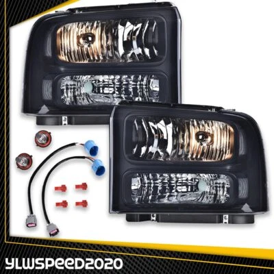 Faros DRL aptos para Ford F250 F350 Excursion Super Duty Smoke Halo 1999-2004 Foto 1 de 4