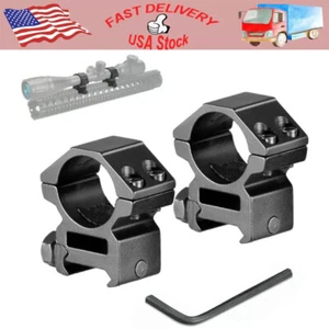 25.4mm Scope Rings Medium Profile 20mm Dovetail Rail Mount For Riflescope Hunt - Picture 1 of 12