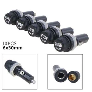 Reliable Panel Mount Chassis Fuse Holder for 6*30mm 10A 250V Fuses (Pack of 10) - Picture 1 of 9