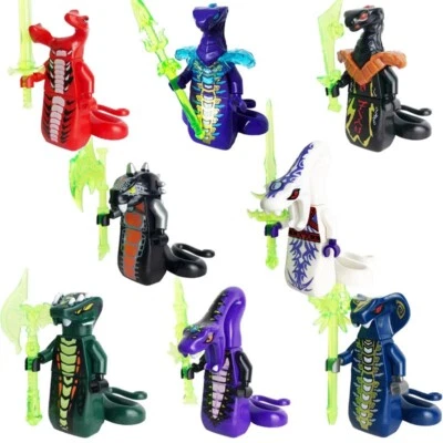 8pc Minifigure Ninjago Serpentine Chal Snake Fangpyre Warrior Building Block Set - Image 1 of 4
