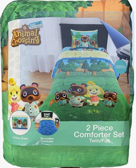 Animal Crossing 2 Piece Twin Full Size Comforter Set Kids Bedding Reversable
