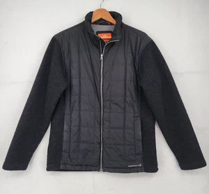 Merrell Jacket Mens Medium Black Wool Quilted Select Performix Full Zip Stretch - Picture 1 of 10