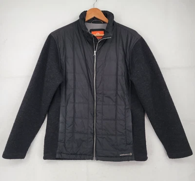 Merrell Jacket Mens Medium Black Wool Quilted Select Performix Full Zip Stretch - Image 1 of 4