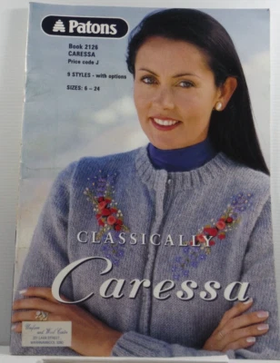 Patons Book 2126 Caressa sizes 6-24 8 ply yarn knitting patterns classic book - Image 1 of 4