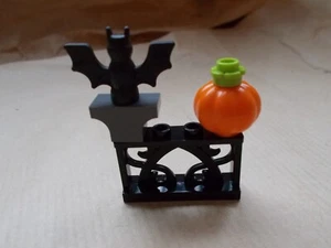 LEGO HALLOWEEN FRONT DOOR SET PUMPKIN BLACK SPOOKY RAILING BAT FINIAL NEW HARRY - Picture 1 of 5