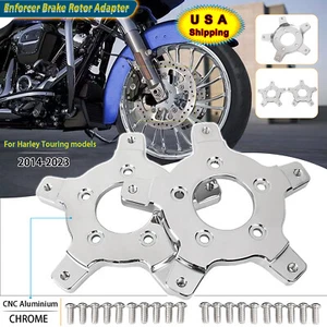 Chrome Enforcer Brake Rotor Adapter For Harley Electra Glide FLHT Ultra Classic - Picture 1 of 12