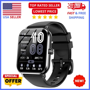 Smart Watch w/ Bluetooth Calling 1.83" Fitness Tracker, Sleep, 130+ Sports Modes - Picture 1 of 8