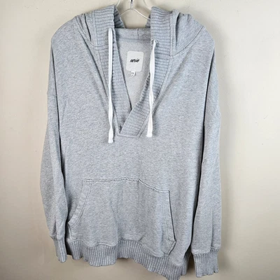 Aerie Sweater Womens Medium Gray Oversized Pullover Hoodie Sweatshirt - Image 1 of 4