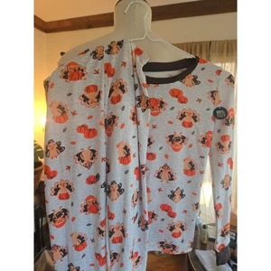 PJ Essentials Kinder Größe 8 Türkei Kürbis Langarm Pyjama Set orange weich kuschelig - Bild 1 von 6