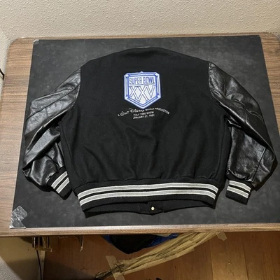 Chaqueta De Colección Disney Super Bowl XXV Para Hombres 2XL Cuero Lana Personal EE. UU. 1991 90s Foto 1 de 4
