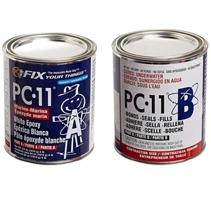 PC Products PC 11 Epoxy Adhesive Paste Two Part Marine Grade 4lb in Two Cans Off - Picture 1 of 9