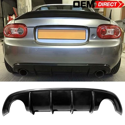 Fits 09-15 Mazda MX-5 Miata MDA Style Rear Bumper Diffuser Protector PU w/ Fin - Image 1 of 4