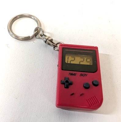 Nintendo Game Boy Color Interact Time Boy Mini Console Keychain Clock RED Works - Image 1 of 3