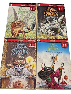 Steve Jackson's SORCERY! - Full Set - Books 1-4 - RED BANNER - Image 1 of 4