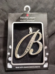 Harvey Lewis holiday ornament crystallized Swarovski Elements letter “F” - Picture 1 of 1