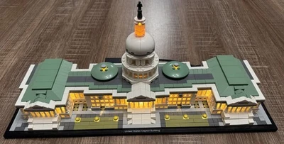 LEGO ARCHITECTURE US Capitol Building (Complete Assembled W/ Lighting, Amazing! - Image 1 of 4