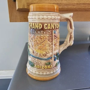 7" Tall  Grand Canyon Souvenir Mug With The Watchtower Suspension Bridge  - Picture 1 of 5