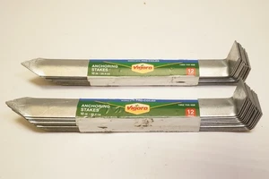 Nuevo Lote de 24 Estacas de Metal Vigoro 10" Anclaje Jardín Paisajismo Envío GRATIS - Imagen 1 de 3