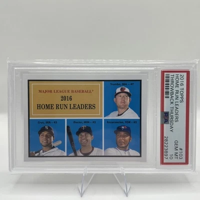 2016 TOPPS Throwback Thursday #103 Encarnacion/Cruz/Trumbo/Dozier GEM MT PSA 10 - Image 1 of 3