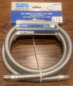 Conector universal para máquina de hielo EASTMAN 5 pies 1/4 pulgadas 0247027 Refer Steel Flex 98516 - Imagen 1 de 12