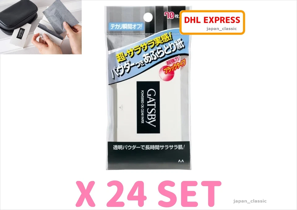 2x Gatsby Oil Clear Blotting Powdered Paper 70 Sheets Powder