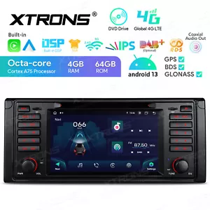 4G LTE 7" Android 14 Car DVD Radio GPS Stereo 8-Core 4+64GB DSP For BMW E39 M5 - Picture 1 of 19