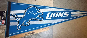 Detroit Lions NFL football Team 30 x 12 Felt Pennant , made in USA, large logo - Picture 1 of 3