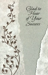 Me alegro de escuchar de tu éxito - Vid de lámina de oro - Tarjeta de felicitación - Imagen 1 de 3