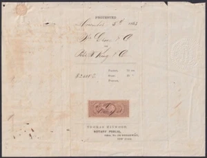 E6536 US USA PROTESTED BILL OF EXCHANGE MERCANT DOC REVENUE STAMPS. - Picture 1 of 2
