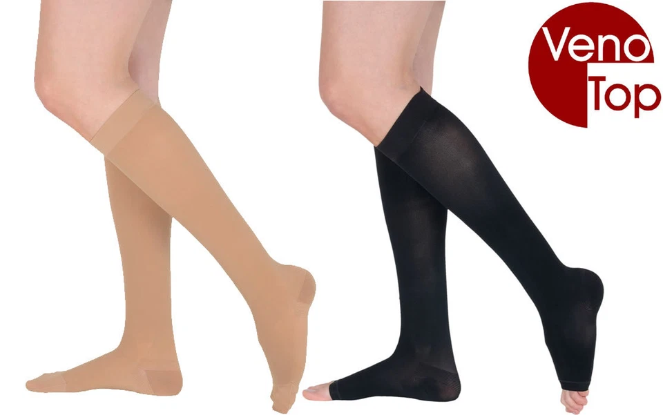 VenoTop Kompressionsstrümpfe AD KKL 1 oder 2 , Haut oder Schwarz - Bild 1 von 1