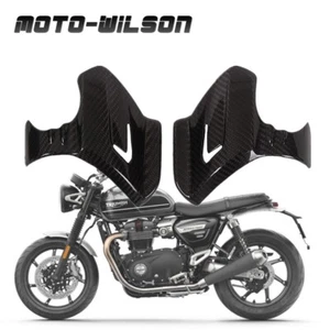 For Triumph Speed Twin 2020 Carbon Fiber Air Intake Cover Side Panle Fairing - Picture 1 of 12