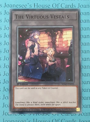 The Virtuous Vestals SDAZ-EN050 Counter/Token Yu-Gi-Oh Card 1st Edition New - Image 1 of 3