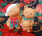 Avon 1990 Holiday Hugs Porcelain Bear Family Figurines *New in Box*