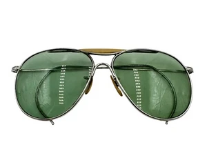 Vintage WWII Aviator AO American Optic Ful-Vue Aviation Aviator Pilot Sunglasses - Picture 1 of 6