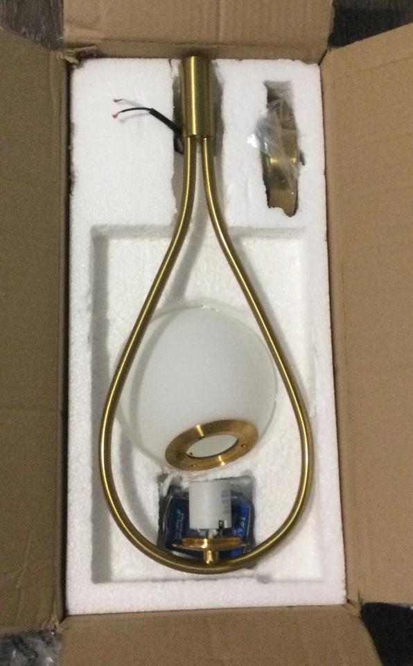 Globe Wall Sconce Lamp Modern Vanity Wall Light Fixture Brass Finish - Image 1 of 1