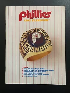 1981 Philadelphia Phillies Jahrbuch Weltmeisterschaften 1980 Neuwertig++ - Bild 1 von 1