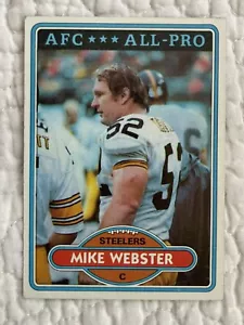 Mike Webster 1980 Topps Football Card #350 - Pittsburgh Steelers Center - Picture 1 of 2
