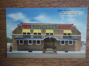 Postal de lino nueva Southport Club Jefferson Parish LA - Imagen 1 de 2