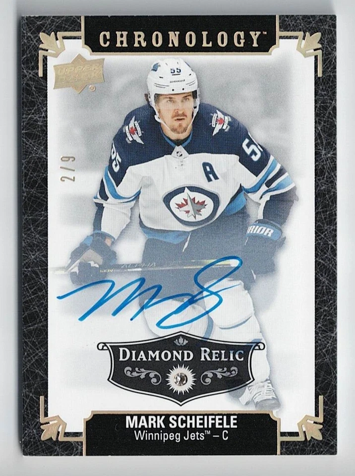 2019-20 Upper Deck Chronology Diamond Relic Autograph Black Mark Scheifele 2/9 - Image 1 of 1