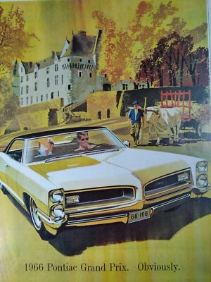 Pontiac Print Ad Original Vtg 1966 Grand Prix Nabisco Welch's Candy Junior Mints - Image 1 of 4