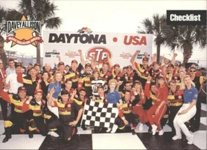 1993 Maxx Texaco Davey Allison #20 Davey Allison with Crew - R#1 - Picture 1 of 2