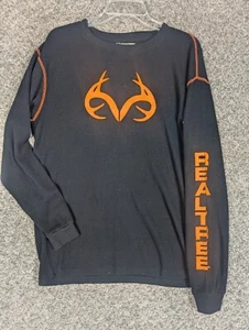 Realtree Thermohemd Herren Gr. M Staghorn Creek schwarz orange Waffelmuster Oberteil - Bild 1 von 10