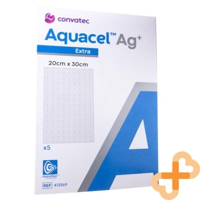 CONVATEC AQUACEL AG+ Extra Bandage Dressing 20x30 cm 5 Pcs. Sterile - Image 1 of 4