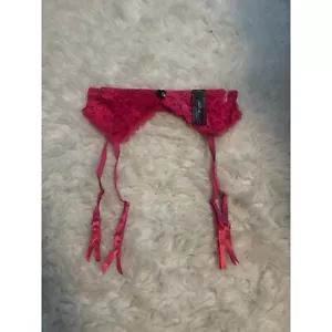 NWT Native Intimates Hot Pink Lace Garter Belt Size S (5) - Picture 1 of 5