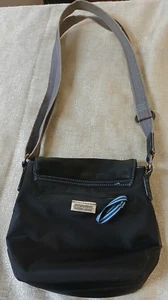 Ellington Black Suede Leather Crossbody Bag - Picture 1 of 8